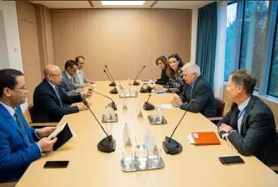 Ghazouani et  Borrell discutent les questions régionales et internationales