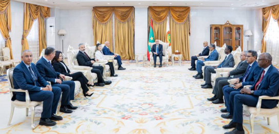 Une délégation de la société GoGas Holding s’entretient ave le Président Ghazouani