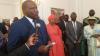 L'ex ministre conseiller de l'ambassade du Sénégal à Paris, Moustapha Ndour, (à gauche premier plan)