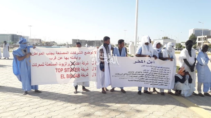 محتجون أمام القصر الرئاسي تزامنا مع اجتماع الحكومة ـ (المصدر: الصحراء)