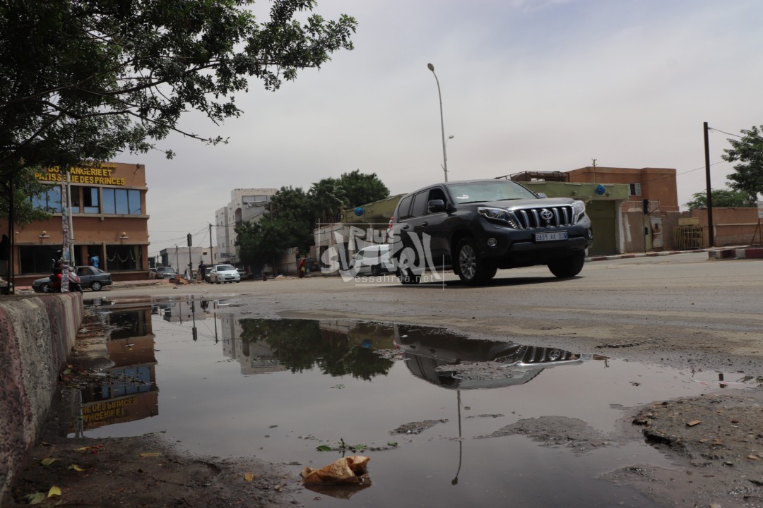 نواكشوط بعد تساقط أمطار خفيفة فجر الجمعة ـ (المصدر: الصحراء)