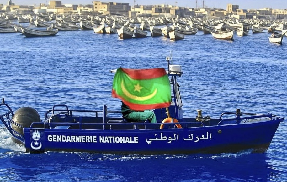 قارب تابع للدرك الوطني في مدينة نواذيبو