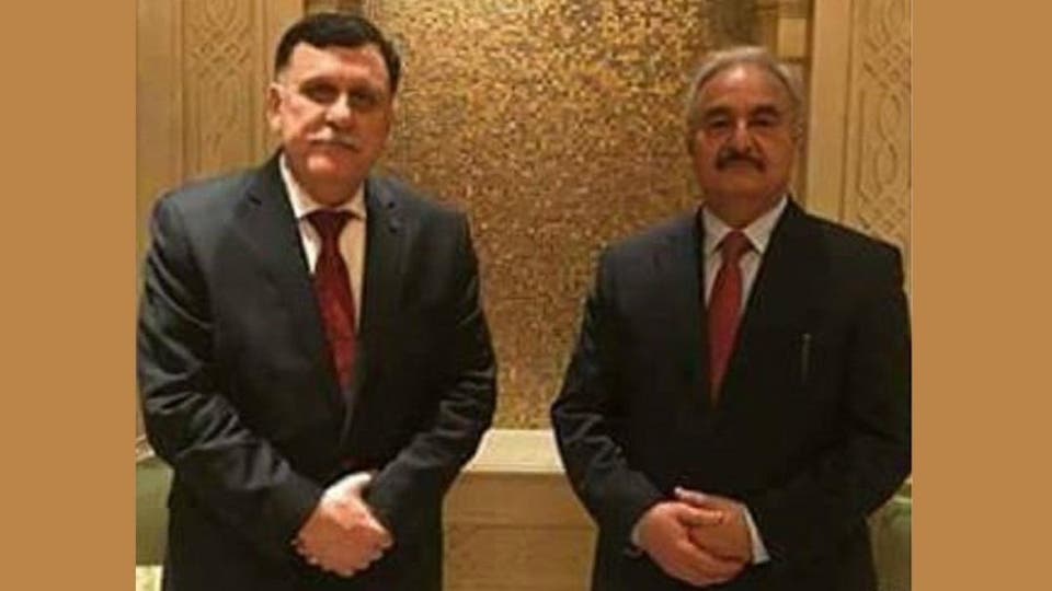 خليفة حفتر وفايز السراج "أرشيفية"