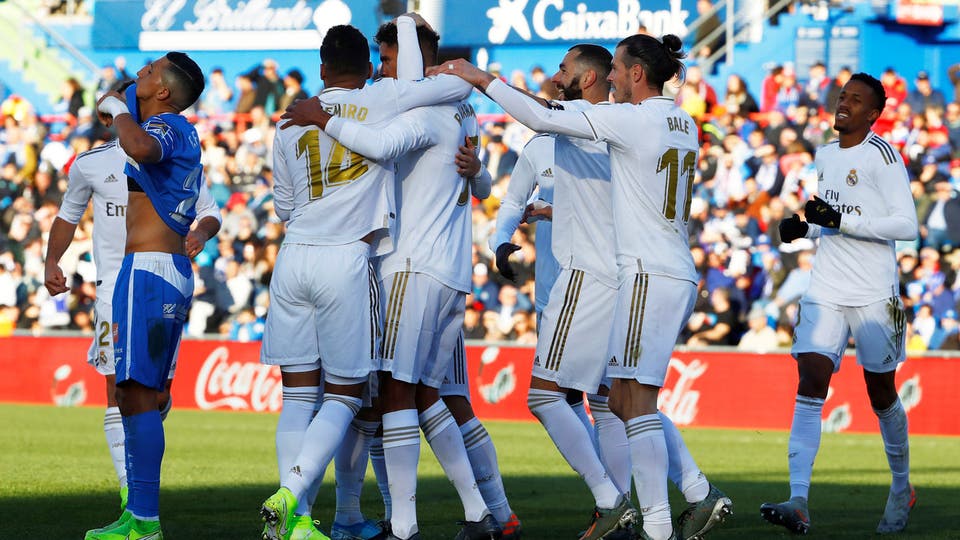 فريق ريال مدريد في مباراة سابقة ضد خيتافي