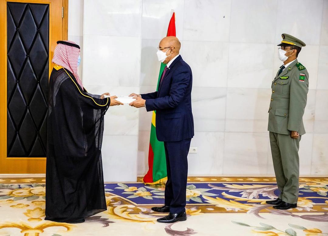 الرئيس غزواني لدى تسلمه أوراق اعتماد السفير السعودي- رئاسة الجمهورية