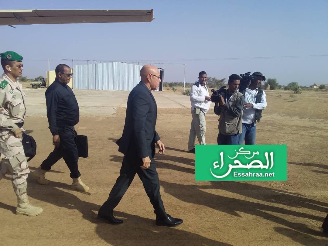 زيارة الرئيس غزواني لجدر المحكن (المصدر: الصحراء)