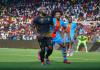 جانب من مباراة المنتخب الوطني ونظيره الكونغولي- FFRIM
