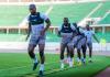 جانب من مران المنتخب الوطني مساء اليوم في مدينة أكادير المغربية