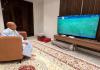 الرئيس غزواني أثناء متابعته مباراة المنتخب الوطني ونظيره الجزائري