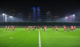 جانب من تحضيرات المنتخب الوطني في الدوحة