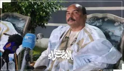 الرئيس السابق محمد ولد عبدالعزيز في آخر ظهور إعلامي له - (أرشيف الصحراء)