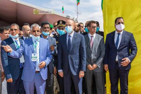 الرئيس غزواني خلال تدشين منشأة تابعة لشركة اسنيم ـ(المصدر: وما)