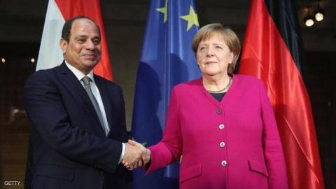 المستشارة الألمانية في لقاء سابق مع الرئيس المصري