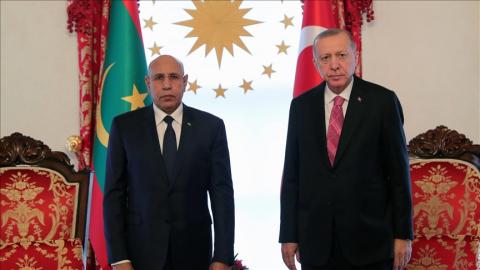 الرئيس غزواني رفقة نظيره التركي خلال لقاء سابق