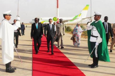الوزير الأول لدى وصوله مطار نواكشوط الدولي - وما