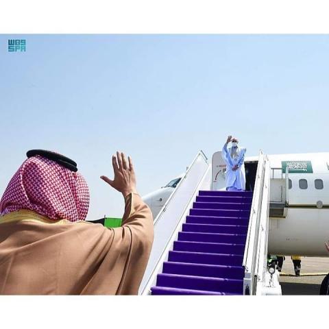 الرئيس غزواني خلال مغادرته للسعودية- وكالة الأنباء السعودية