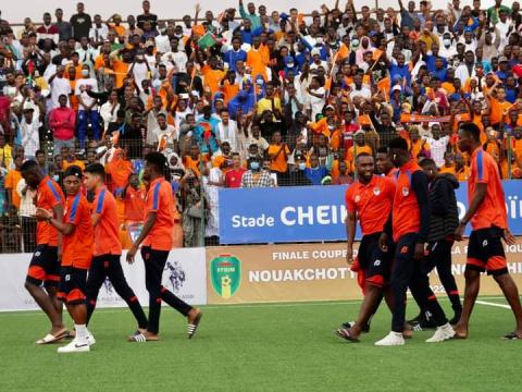 لاعبو نادي أفسي نواذيبو خلال نهائي الكأس- FC NDB