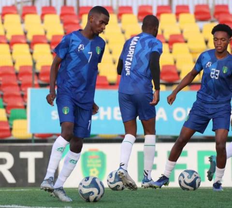 جانب من حصة تدريبية للمنتخب الوطني U23- المصدر (FFRIM)