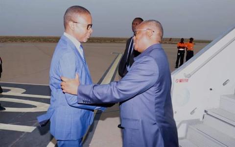 الرئيس البيساو غيني لدى مغادرته العاصمة نواكشوط/ المصدر: إذاعة موريتانيا