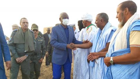 وزير الداخلية خلال زيارته للمناطق الحدودية مع مالي- الصحراء