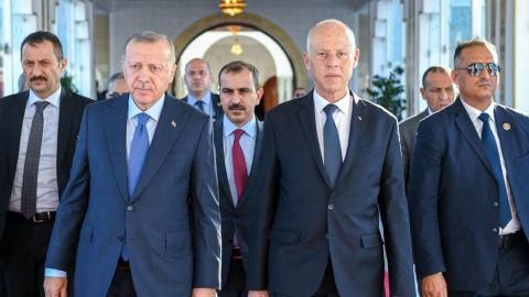الرئيسان التونسي قيس سعيد والتركي رجب طيب أردوغان