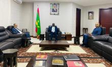 وزير الخارجية خلال لقائه مع السفير الجزائري المعتمد في العاصمة نواكشوط- تويتر