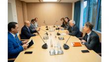 جانب من لقاء الرئيس غزواني مسؤول السياسة الخارجية في الاتحاد الأوروبي- وما