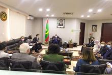 اجتماع وزير الخارحية مع بعض الديبلوماسيين- المصدر: (وما)