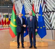 الرئيس غزواني لدى لقائه رئيس المجلس الأوروبي في بروكسل