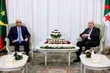 الرئيس غزواني خلال استقباله من طرف نظيره الجزائري- يناير 2022