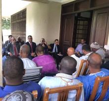جانب من لقاء الوزير مع الجالية الموريتانية في الكوت ديفوار