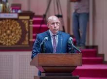 الرئيس غزواني أثناء خطابه في حفل التنصيب