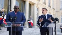 الرئيسان الفرنسي والكونغولي خلال لقاء سابق- المصدر (انترنت)