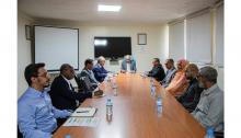 جانب من اجتماع الرئيس غزواني بأطر شركة "الموريتانية للطيران"
