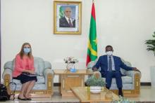 الوزير الأول والسفيرة الأمريكية-(المصدر: وما) 