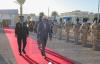 الرئيس غزواني لدى مغادرته مدينة نواذيبو باتجاه العاصمة نواكشوط