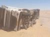 صورة متداولة من الشاحنة التي تعرضت للحادث